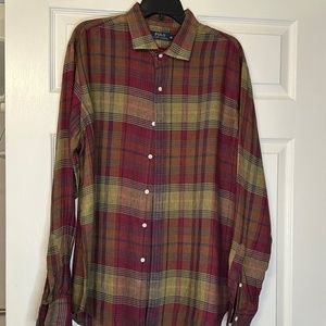 Polo Ralph Lauren Linen Plaid Dress Shirt XL